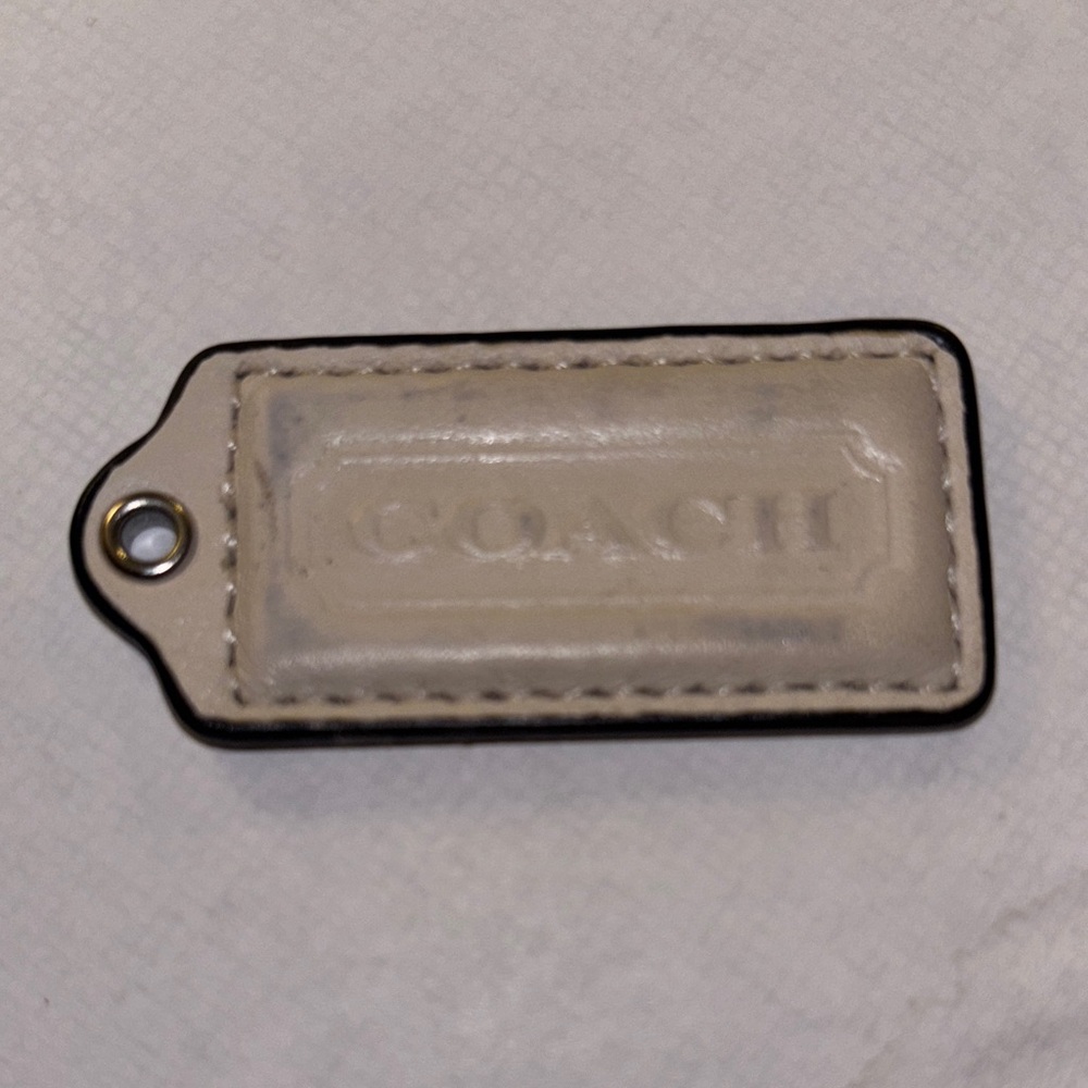 Coach Cream Leather tag